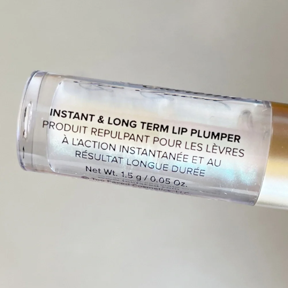 NEW Too Faced Lip Injection Extreme Instant and Long Term Plumper Clear Gloss